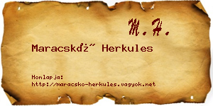 Maracskó Herkules névjegykártya